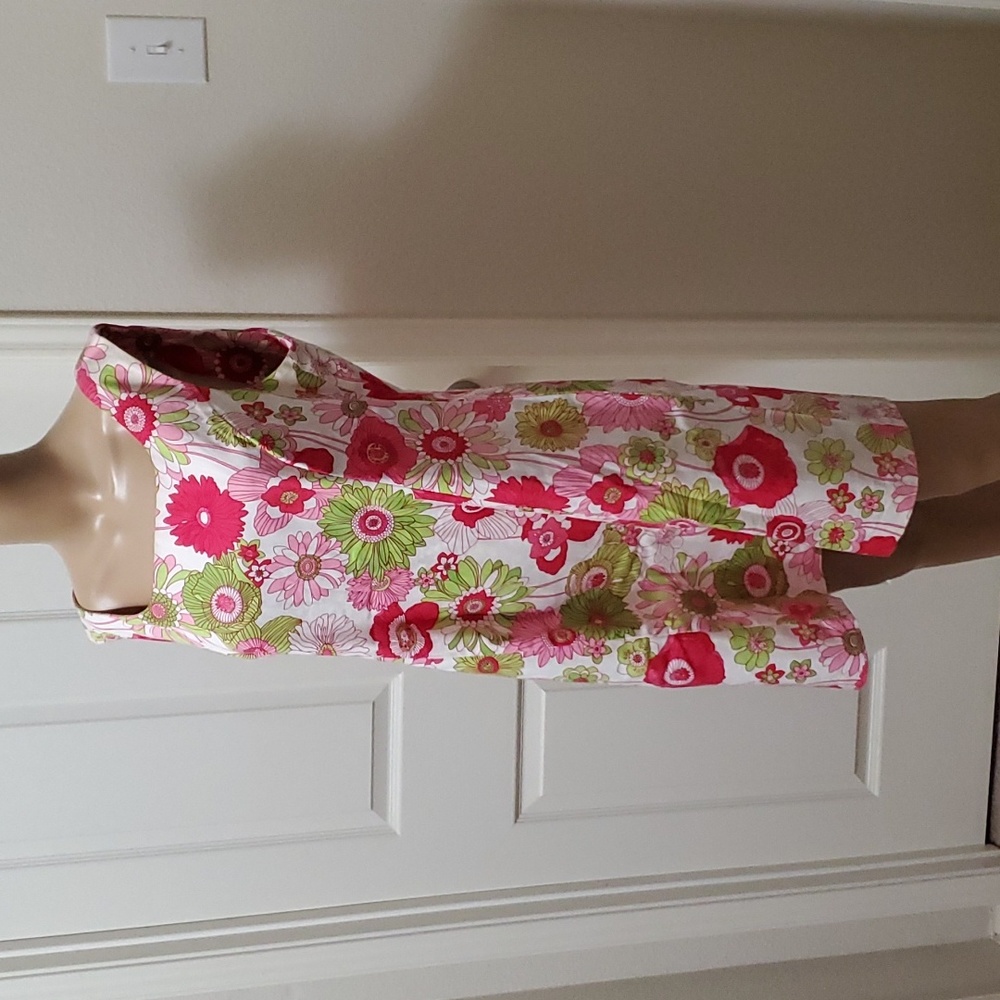 Briggs NY 14 30's inspired bright floral dress stretchy